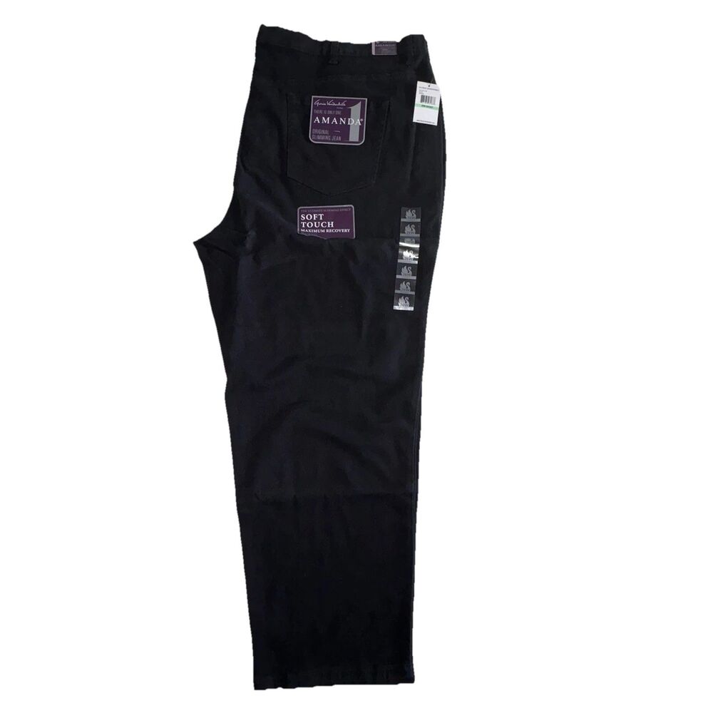 Gloria Vanderbilt Amanda Black Jeans Pants Women's Size 26W Short Heritage Fit
